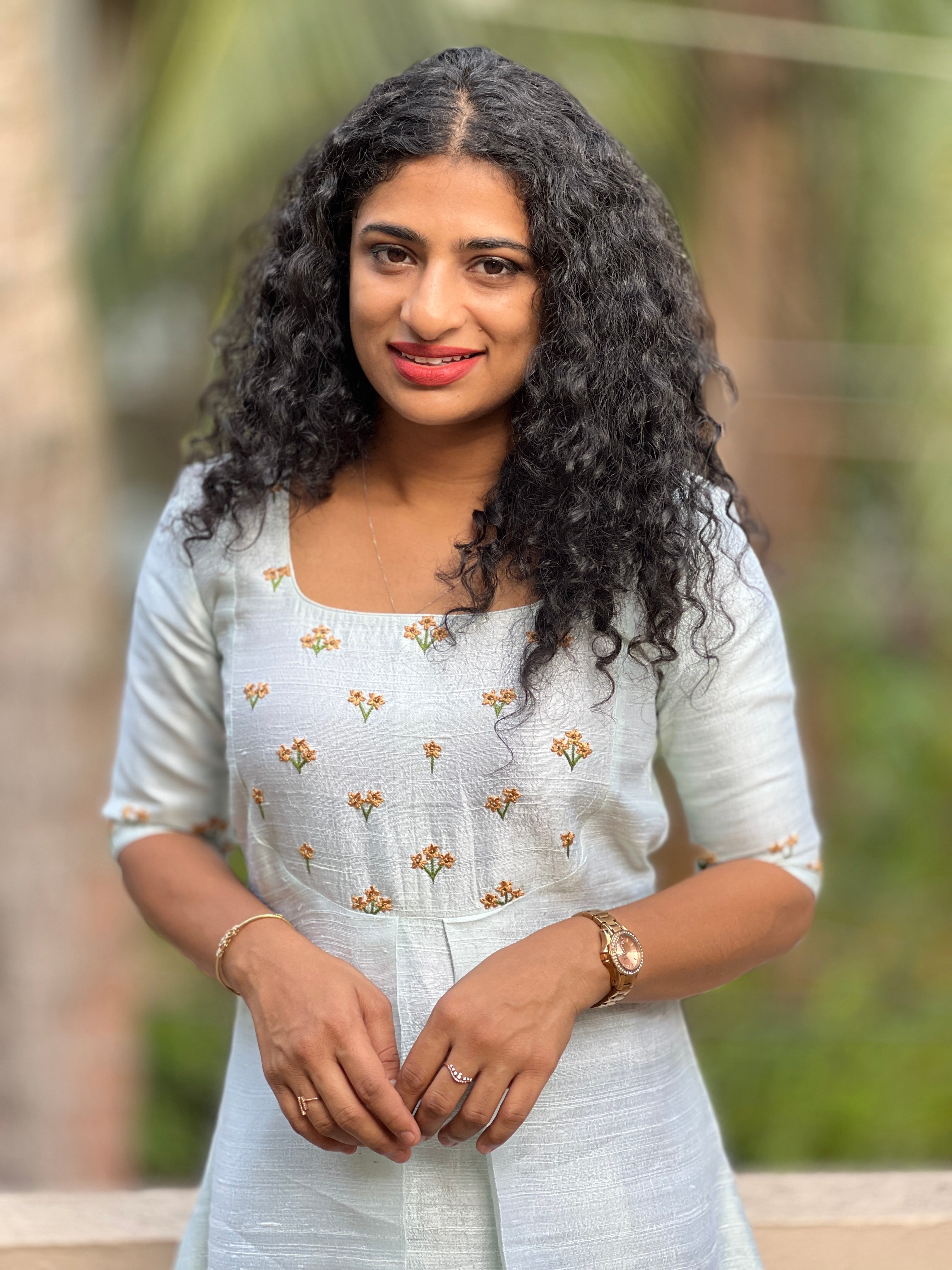 Yoke Embroidery Raw Cotton Kurta Material | GW123