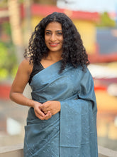 Floral Embroidery Bamboo Tussar Saree | MNH225