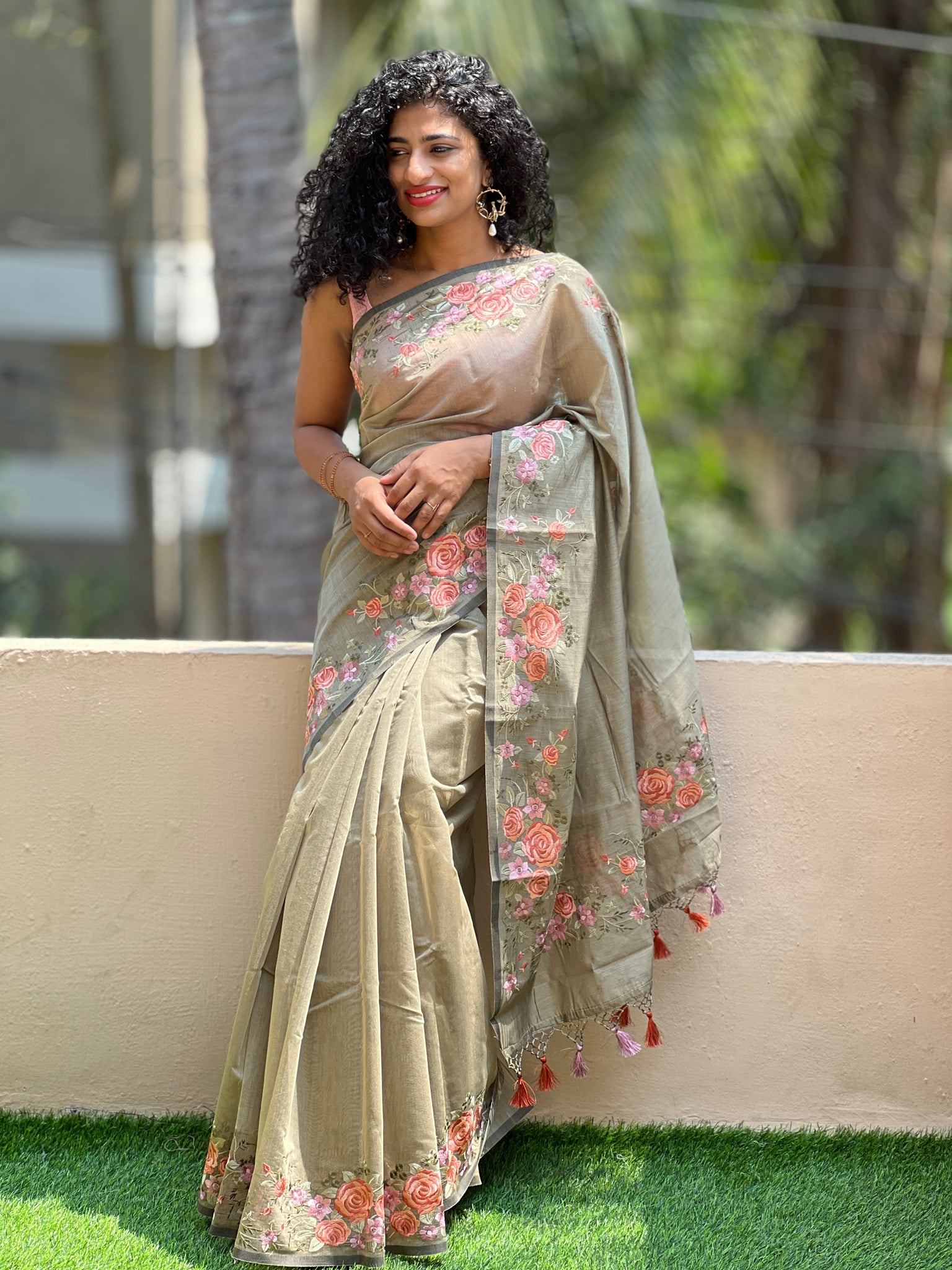 White Chanderi Saree | chanderi saree online – Thearyavart