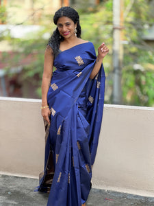 Semi silk saree with weave pattern | KT166