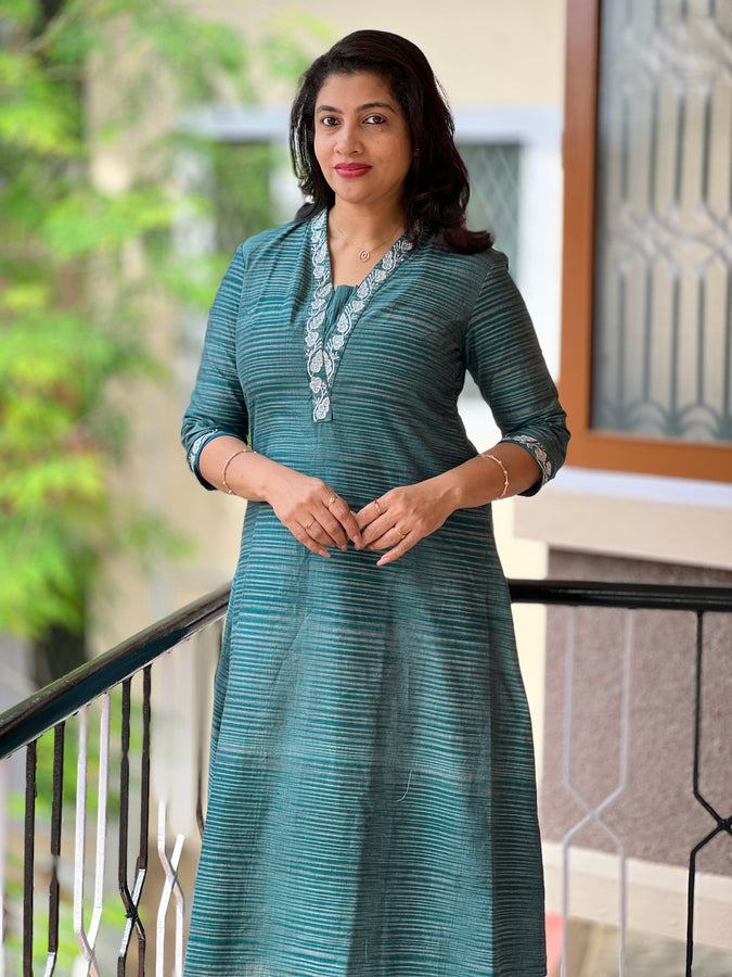 Kaithari Weaved Cotton Kurta | DN322