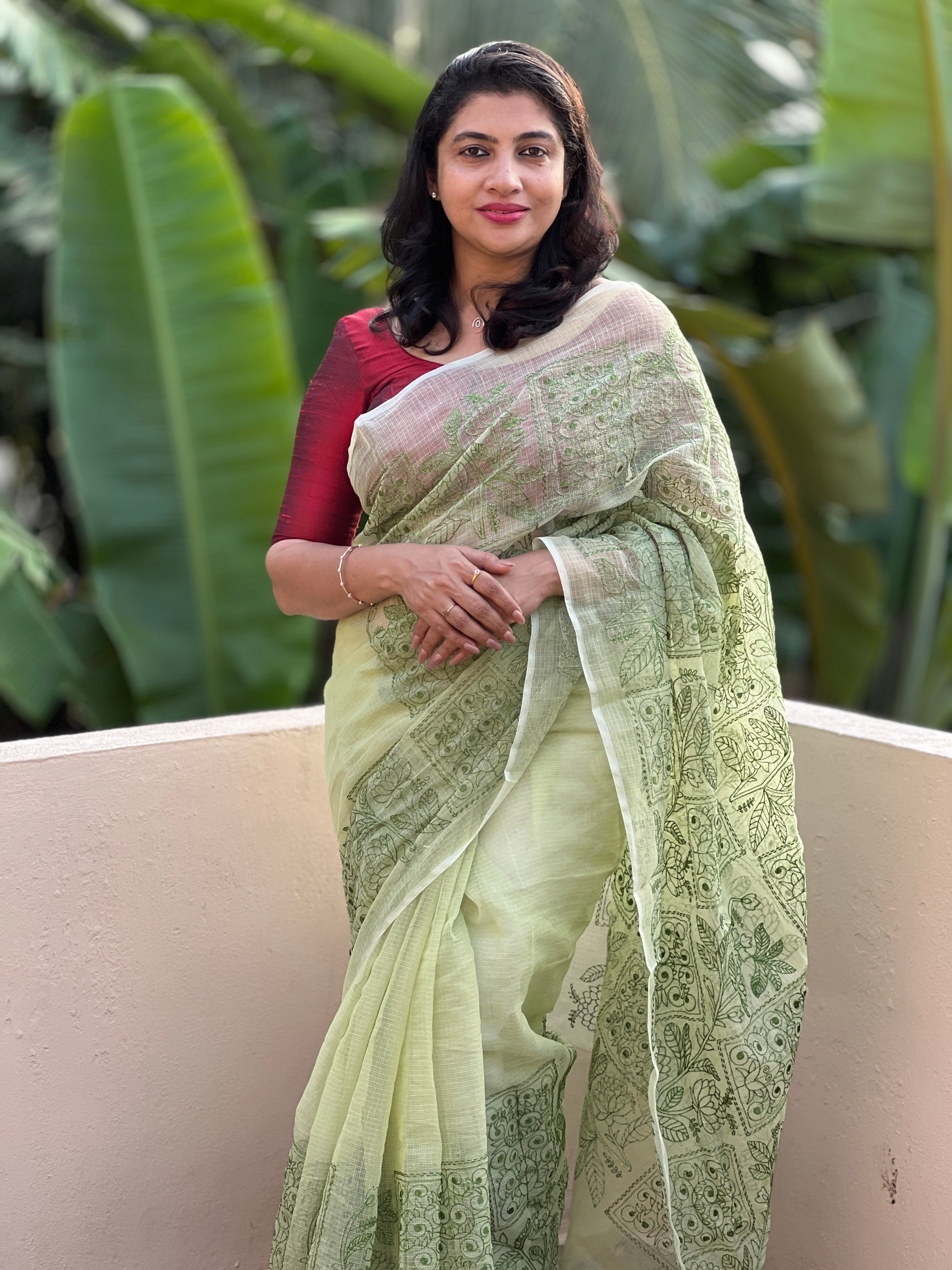 Running Stitch Embroidery Kota Saree | RK229