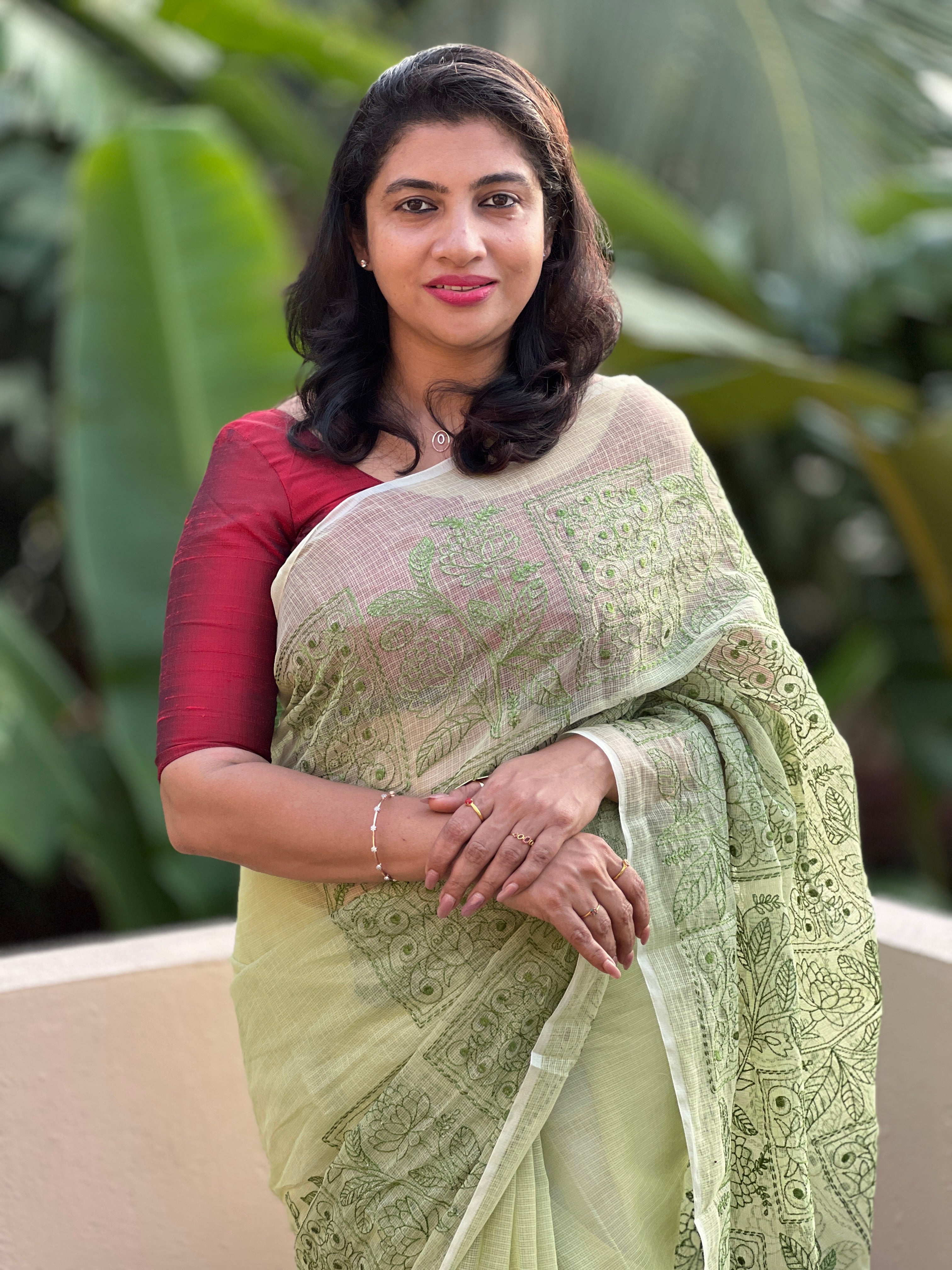 Running Stitch Embroidery Kota Saree | RK229