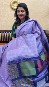 Lilac Colour soft silk Kanchipuram saree | ES120