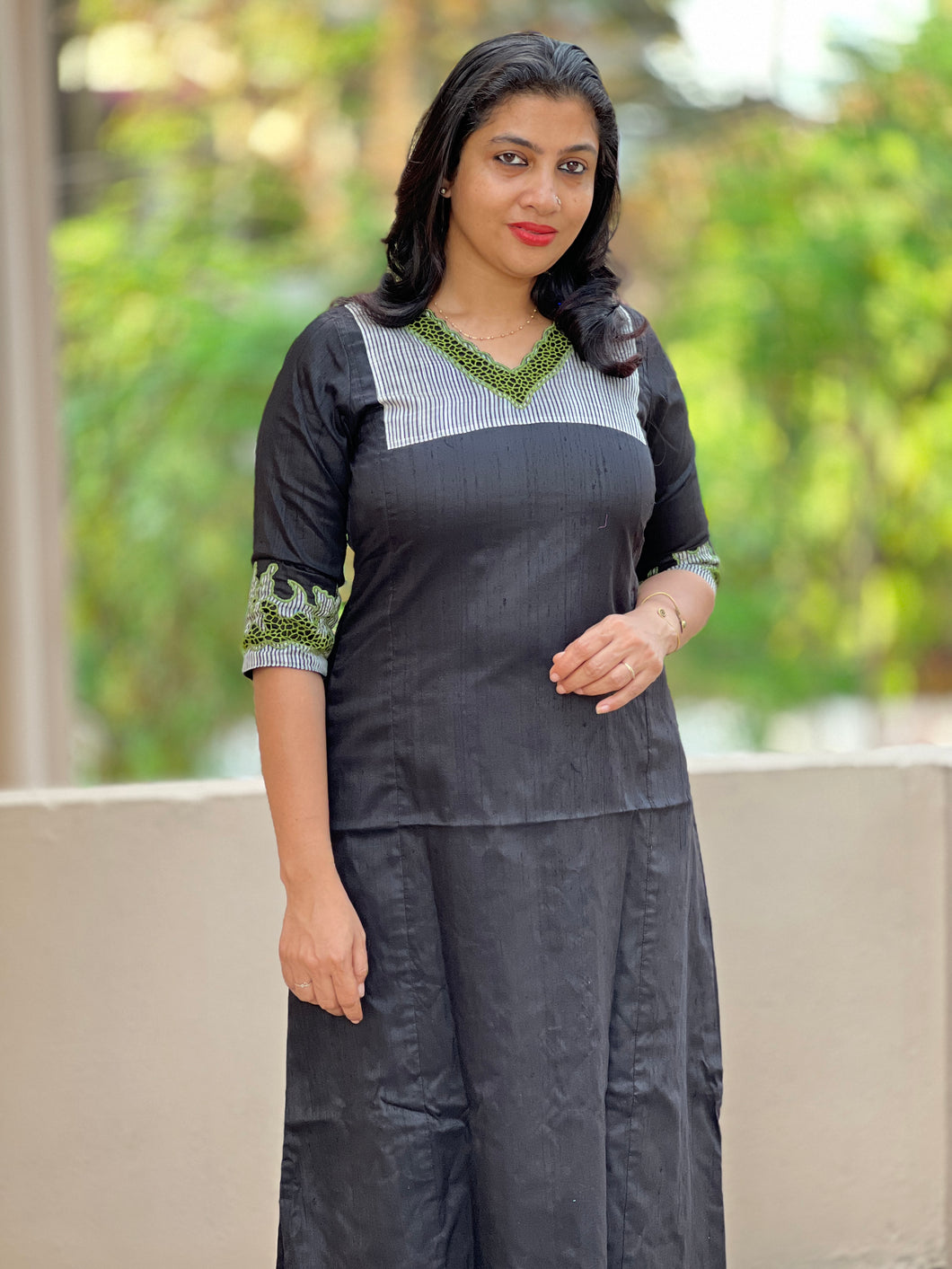 Twine Cut Work Unstitched Kurta | DN359