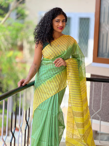 Line Weaved Tussar Finished Saree | MDS300