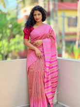 Line Weaved Tussar Finished Saree | MDS300