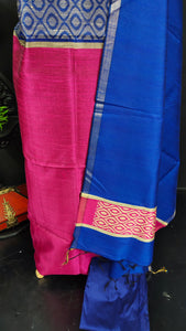 Magenta with blue colour cotton silk salwar salwar set | PD197
