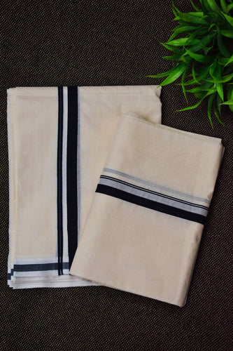 Kerala Set Mundu With Black Border | PH215