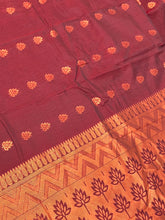 Maroon Cotton Blended Silk Saree | KRK215