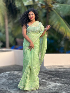 Computerized Embroidered Supernet Kota Sarees  | OS177