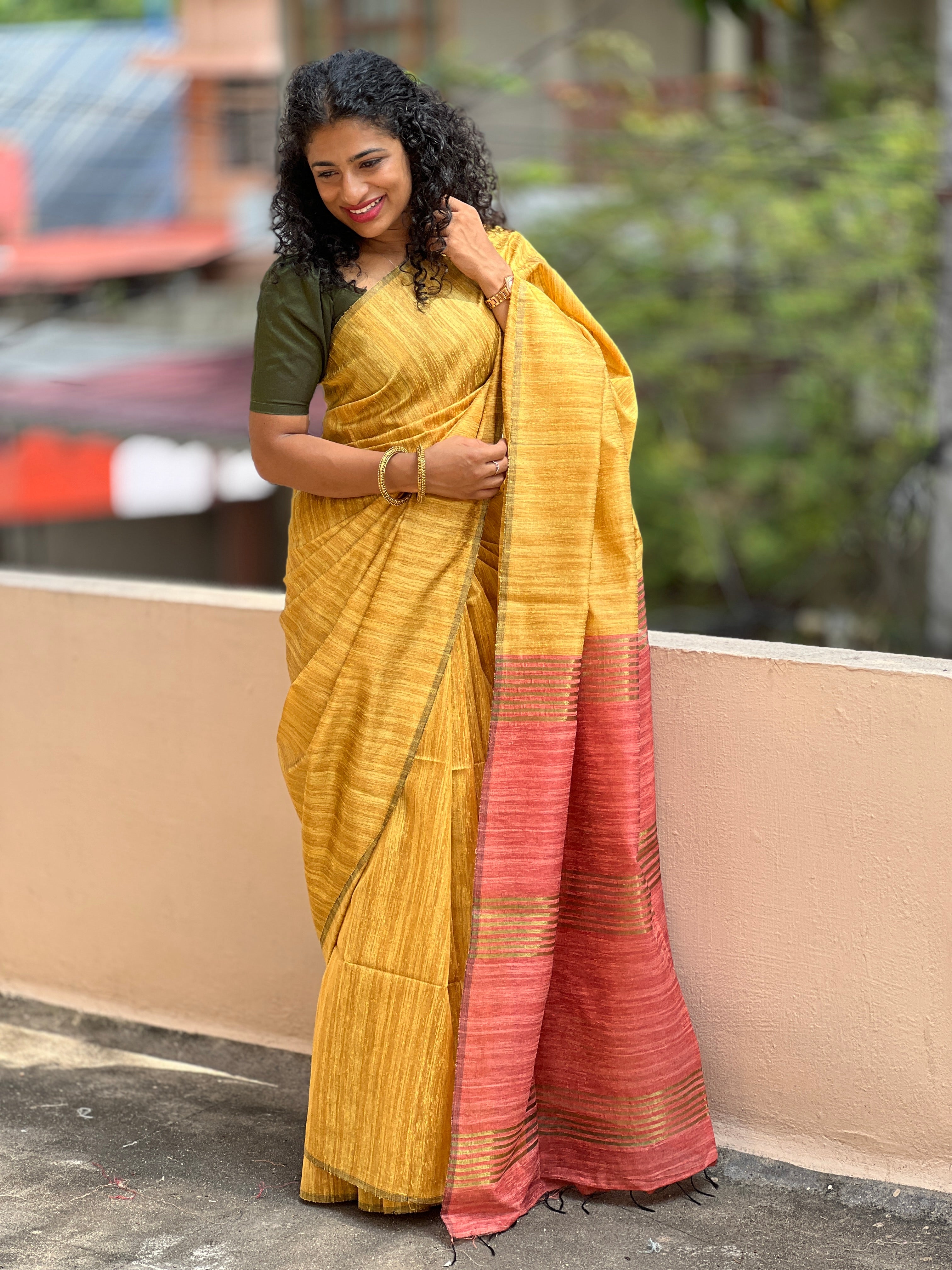 Geecha Tussar Finish Saree | MRD271