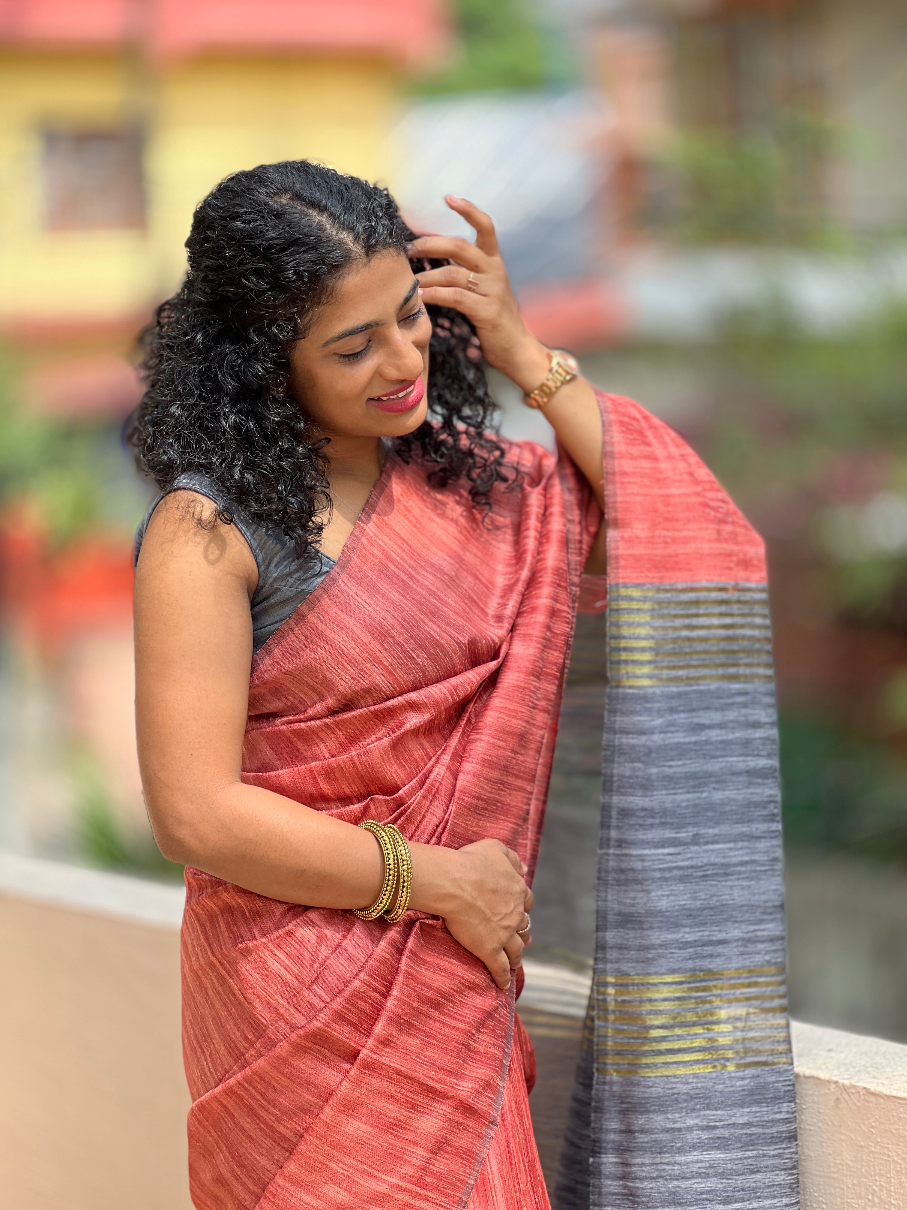 Geecha Tussar Finish Saree | MRD271