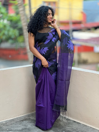 Elegant Organza Sarees With Jamdani Weaving Pattern | AB256