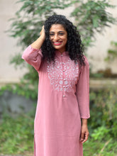 Hand Embroidered Viscous Georgette Kurta | OS205