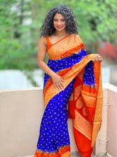 Bandhani Tie & Dyed Chiniya Silk Sarees | JCL730