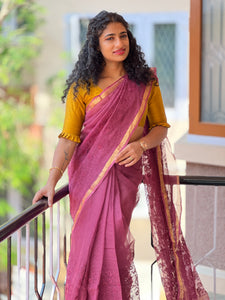 Burgundy Color Handloom Kota Saree | RK245