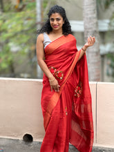 Kathan Silk Saree with Hand Embroidery | AB257