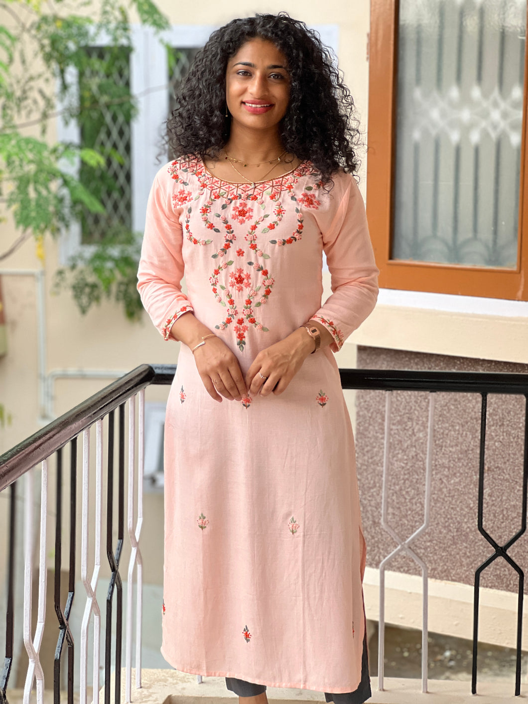 Embroidery rayon kurta | OS214