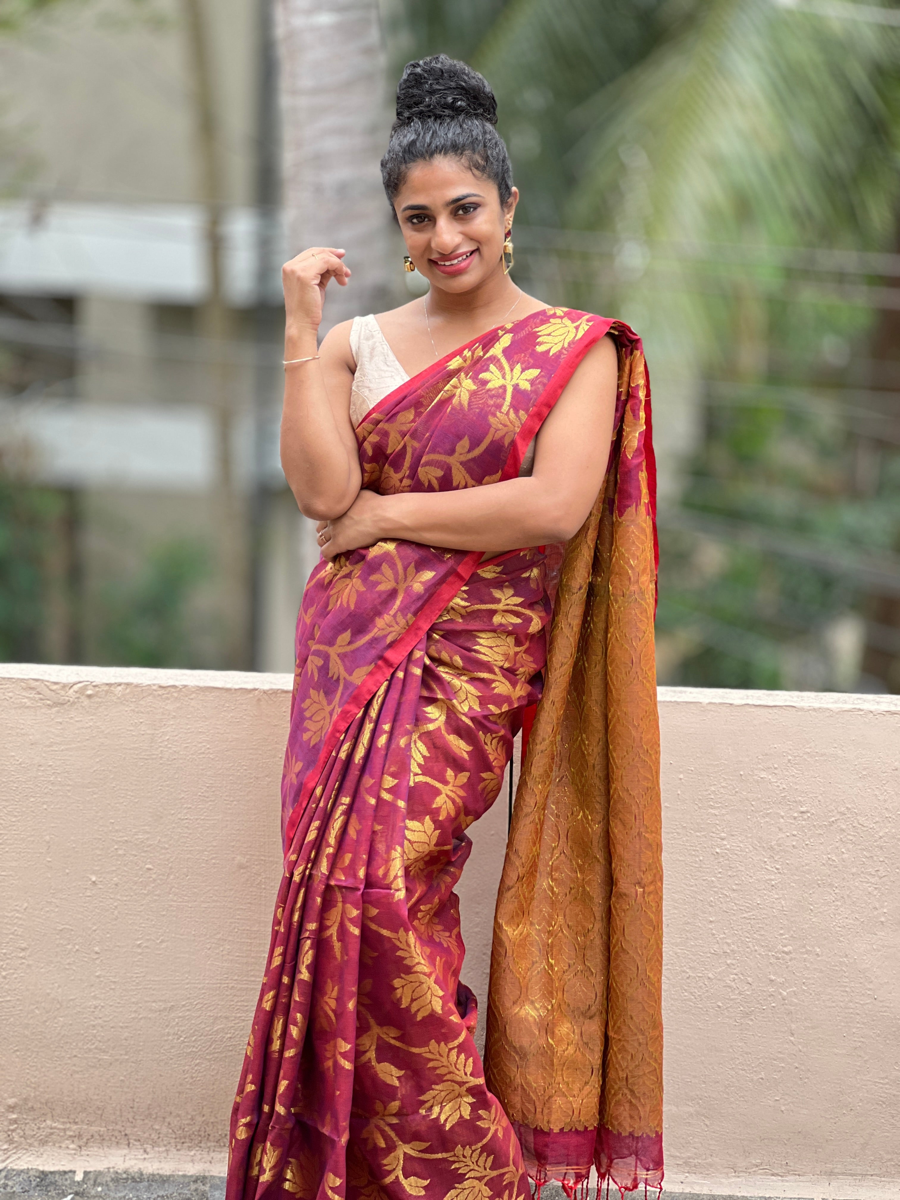 Banarasi Woven Borderless Sarees | SA165