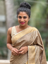 Jhal Pattern Embroidered Desi Tussar Sarees | ACT783