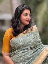 Jhal Pattern Embroidered Desi Tussar Sarees | ACT783