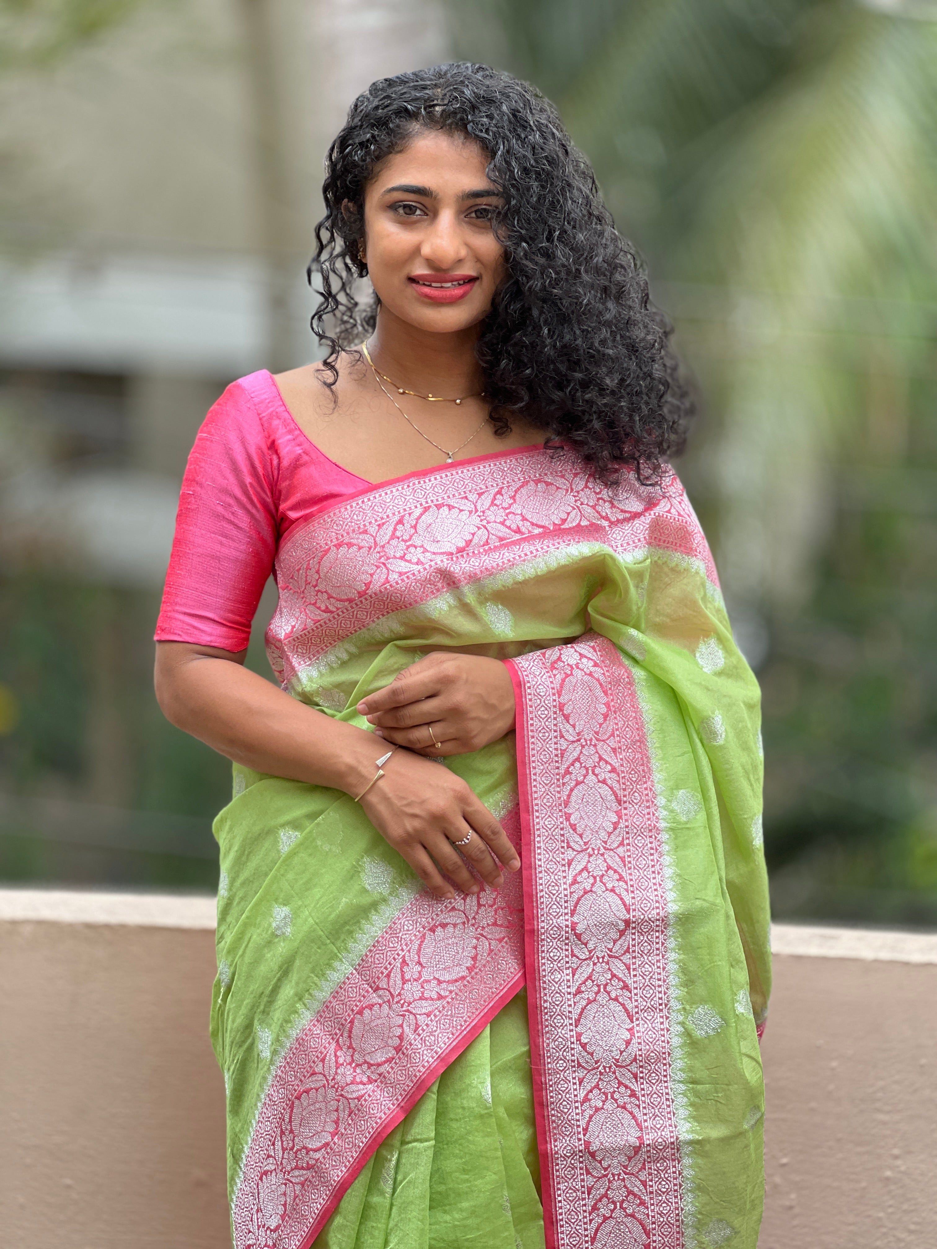 Organza Sarees With Banarasi Weaving Buttas | JCL627