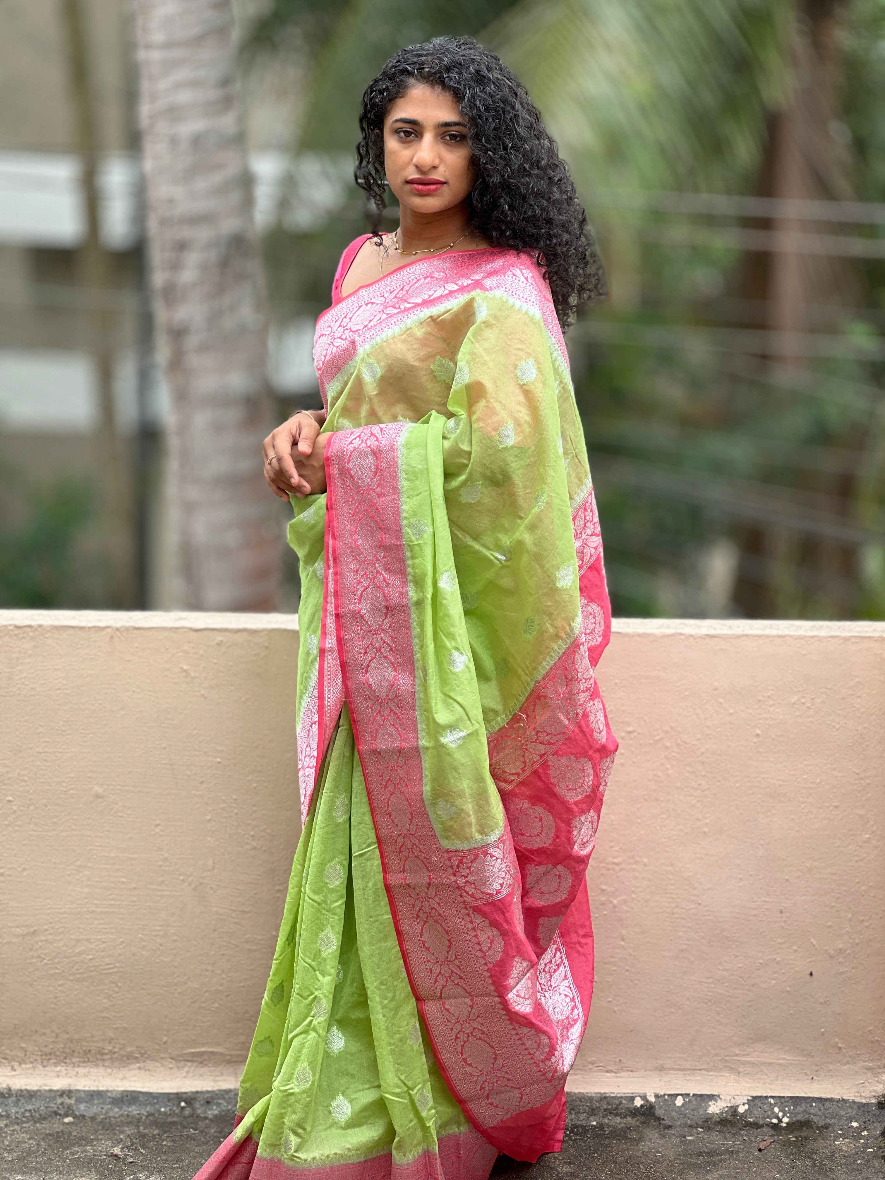 Organza Sarees With Banarasi Weaving Buttas | JCL627