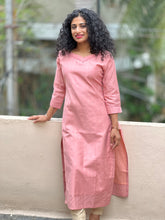 Side Silted Semi Silk Kurta | SV130