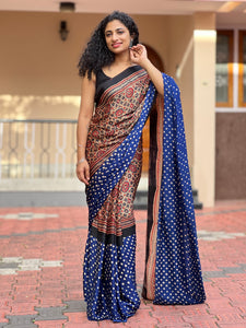 Bandhani Printed Modal Silk Sarees | CS220