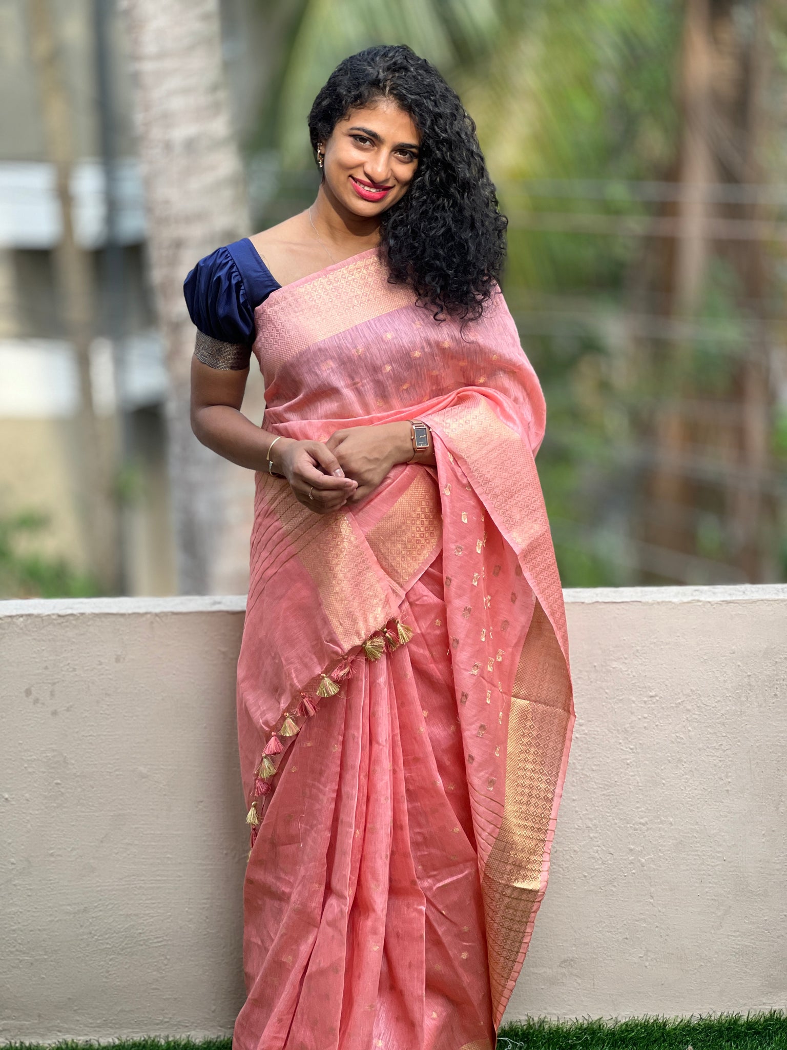 Sophisticated Pink Soft Silk Saree With Outstanding Blouse P