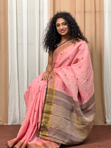 Bhagalpuri Linen Embroidery Saree | RP132