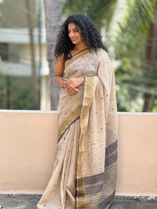 Bhagalpuri Linen Computerized Embroidery Saree |  RP131