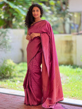 Semi Silk Sarees with Antique Copper Weave Pattern | KT202