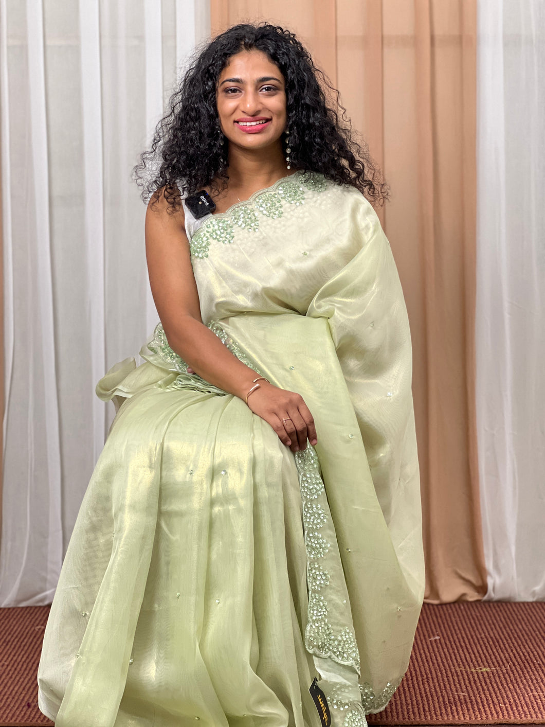 Sequence Embroidered Organza Sarees | ARS177