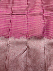 Pink colour silver zari weaved kanchipuram saree | ADB140A