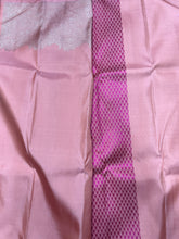 Pink colour silver zari weaved kanchipuram saree | ADB140A