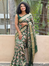 Green Modal Chanderi Finish Saree | ARS313