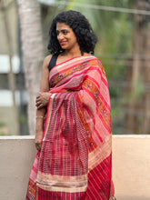 Semi Organza Block Printed Saree | ACT899