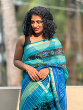 Block Printed Semi Organza Saree | ACT898