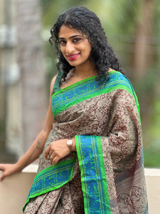 Brocade Pattern With Cotton Saree | VRK101