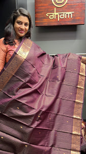 Burgundy Color Traditional Kanchipuram Sarees with Butta Weave Patterns | CV167
