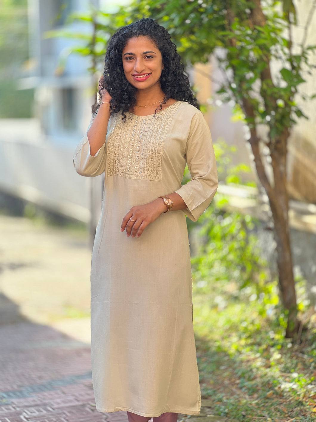 Embroidered Rayon kurtis  | NI451