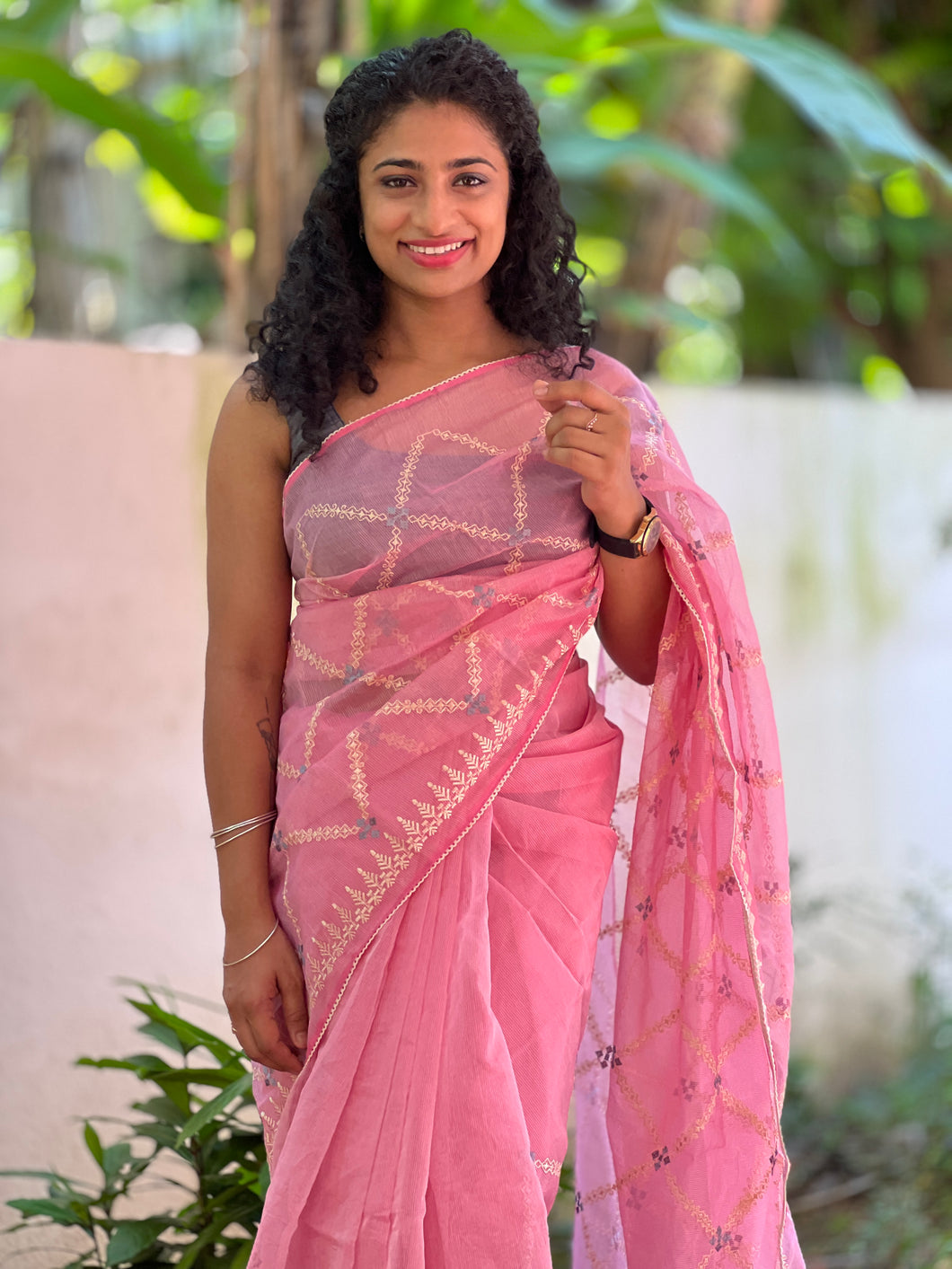 Computerized Embroidered Supernet Kota Sarees  | OS177