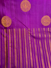 Purple Copper Zari Weaved Kanchipuram Saree | CV232