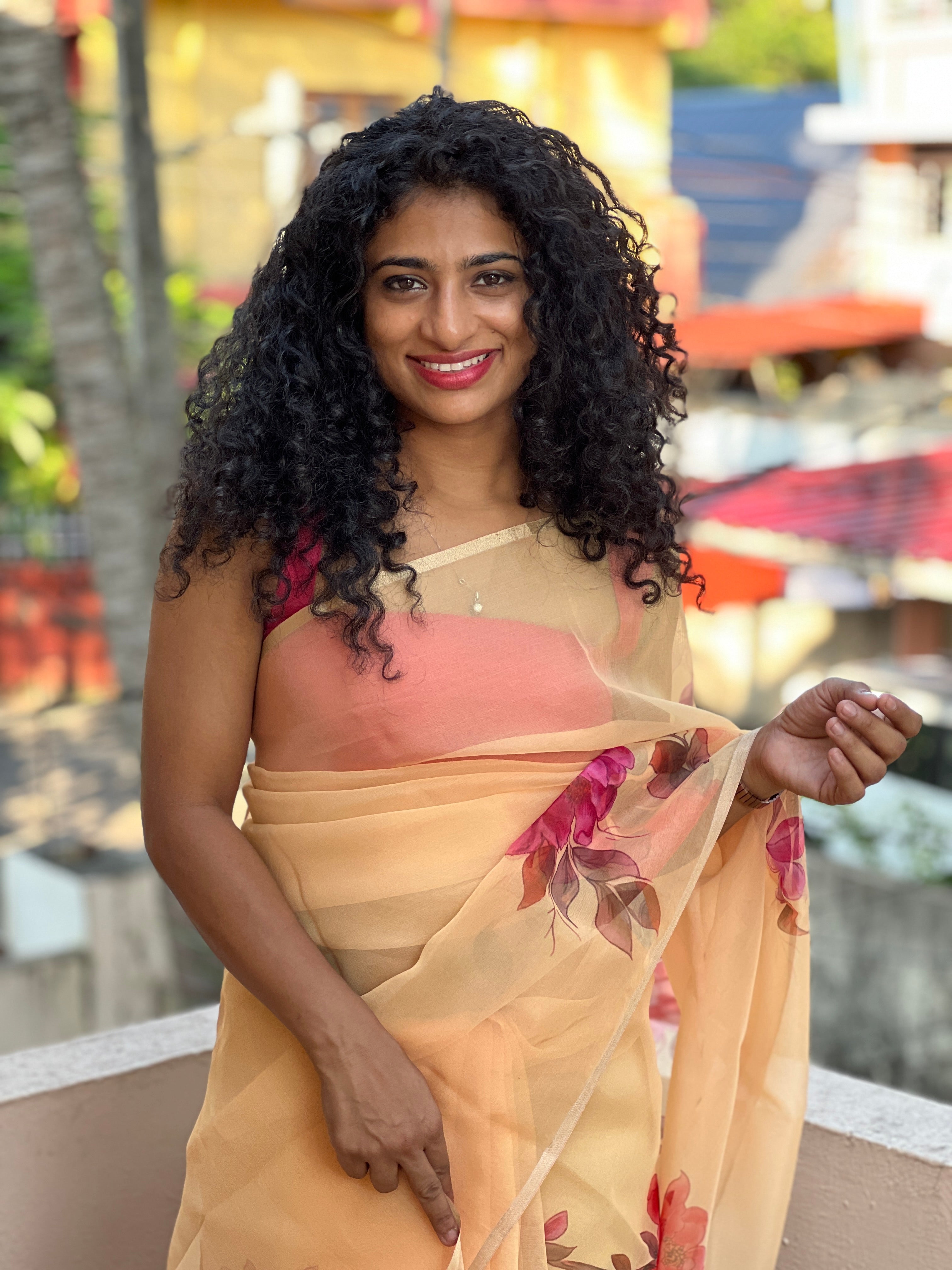 Digital Printed Semi Organza Sarees | JCL587