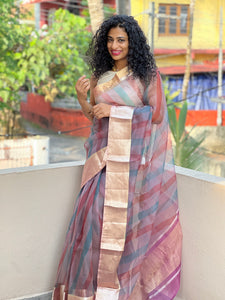 Organza Screen Printed Sarees | JCL654