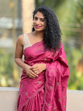 Point Embroidery Dola Silk Saree | RP233