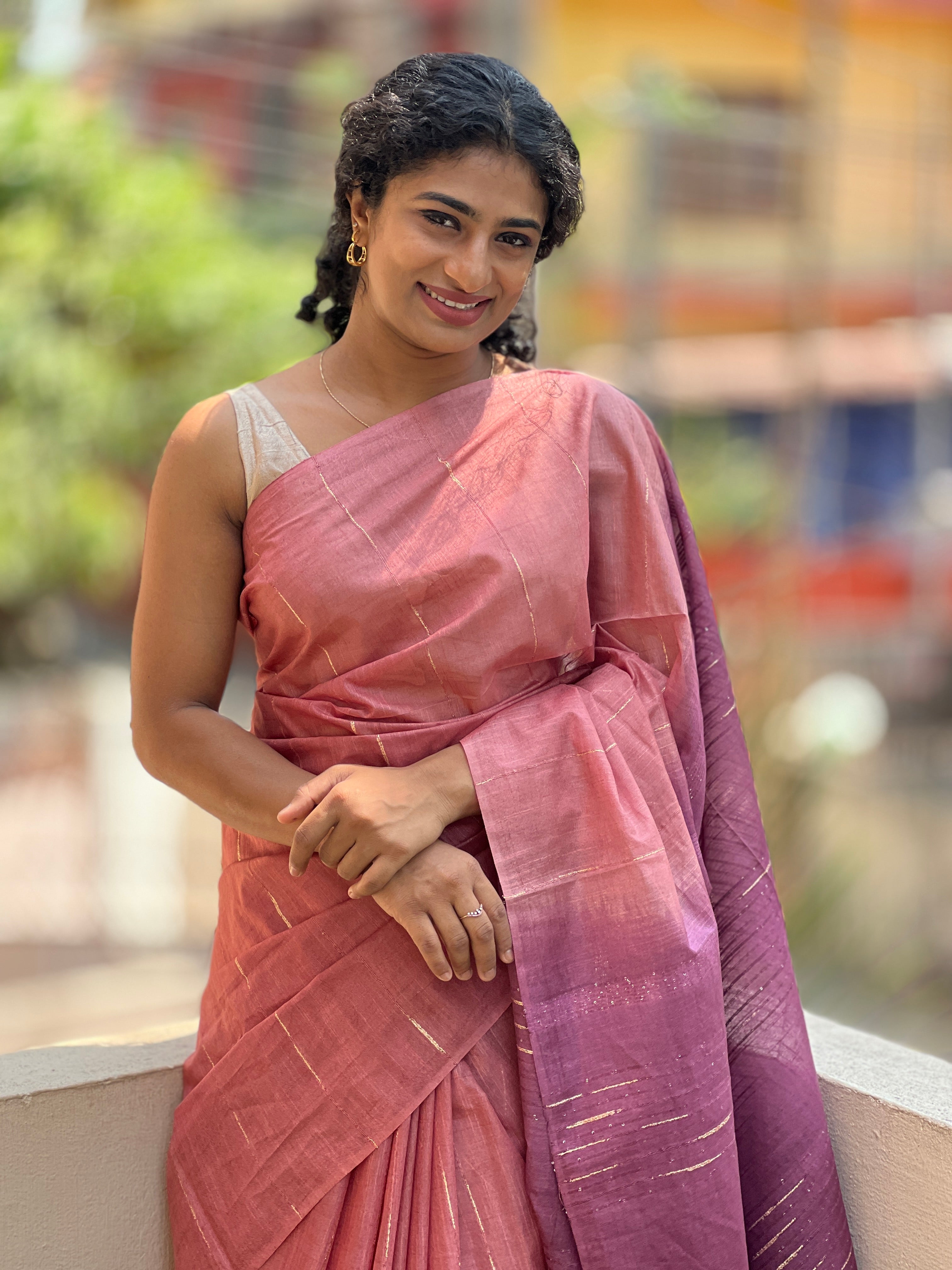Tussar Finished Bhagalpuri Slub Saree | DLS113