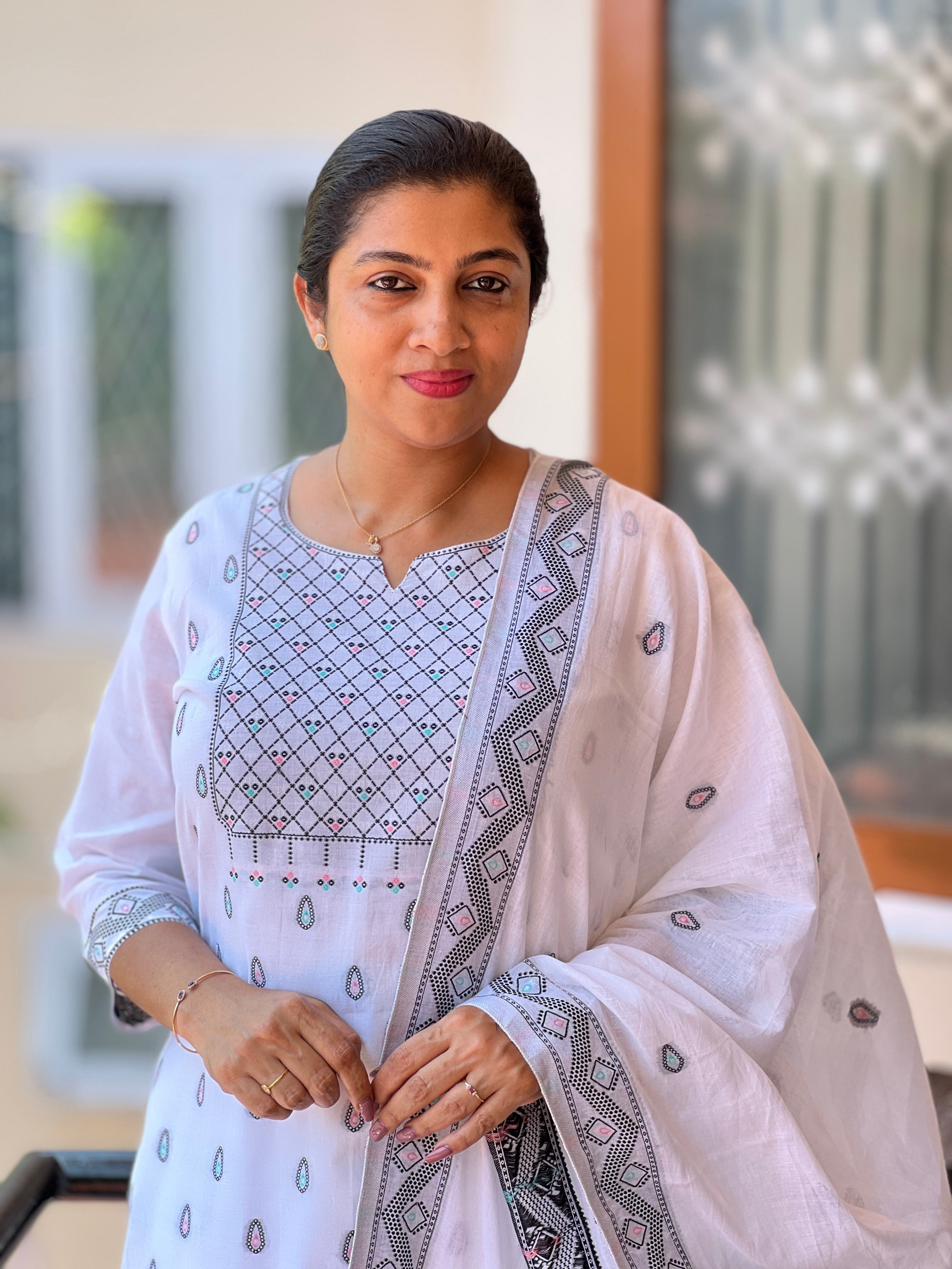 Buta Weaved Cotton Kurta Set | RA108 – Aham Designer Boutique